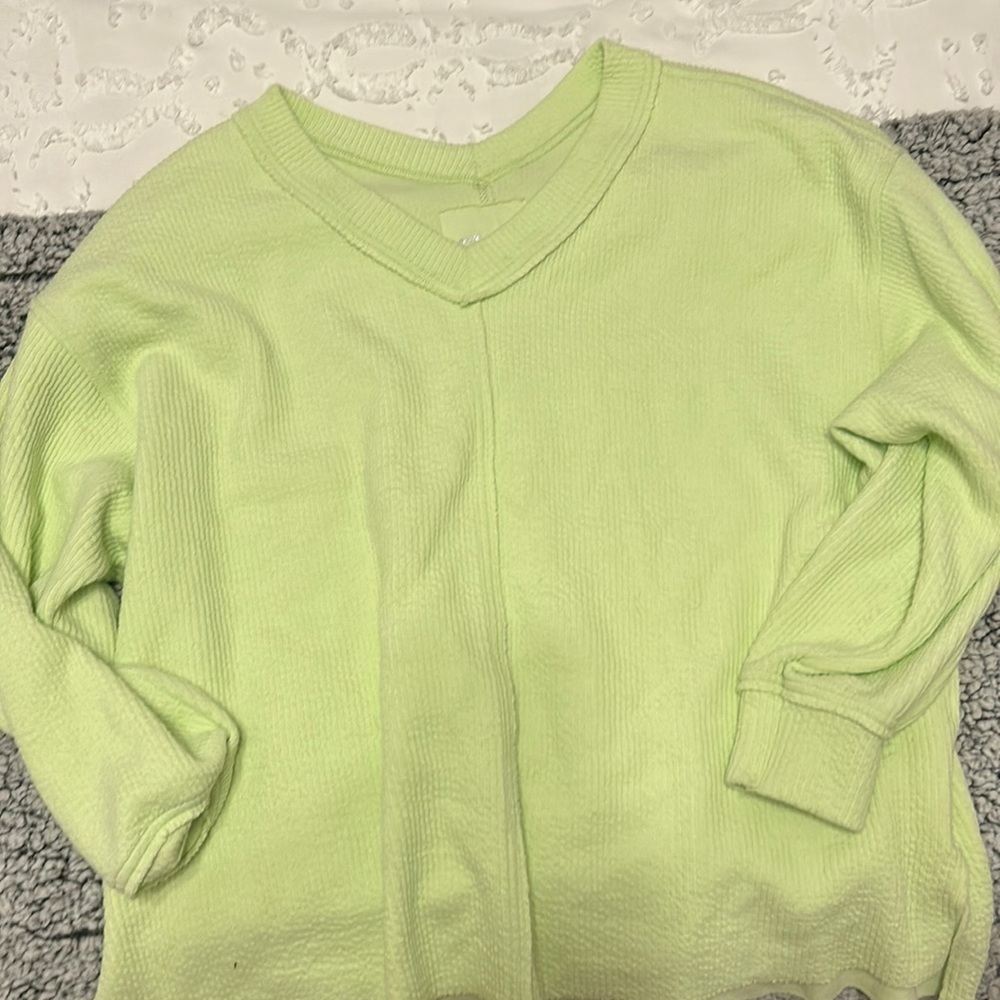 Aerie Neon Green Oversized Pull Over
